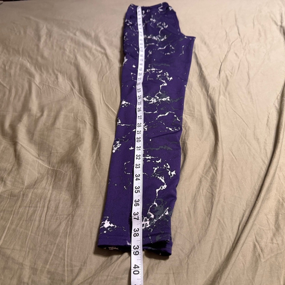 PopFit Purple Marble Print Leggings M - Picture 6 of 6